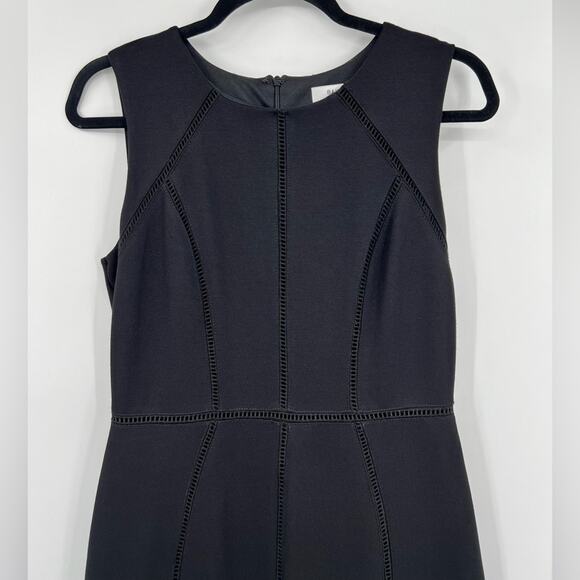 Bailey44 Sheath Midi Dress Sleeveless Cut Outs Zipper Lined Black Size Medium - Picture 2 of 11